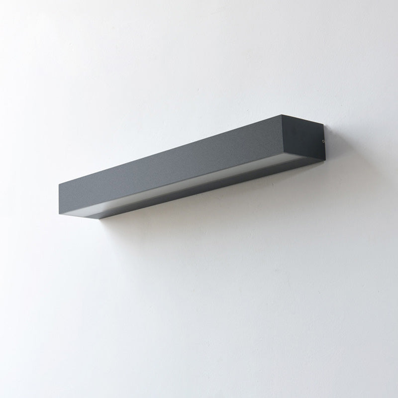 Modern Minimalist Rectangular Bar Waterproof Aluminum LED Wall Sconce Lamp For Garden | Kalsten