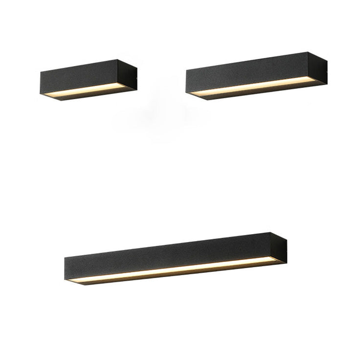 Modern Minimalist Rectangular Bar Waterproof Aluminum LED Wall Sconce Lamp For Garden | Kalsten