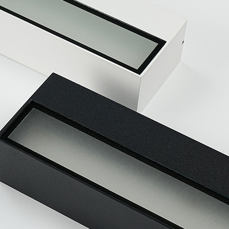 Modern Minimalist Rectangular Bar Waterproof Aluminum LED Wall Sconce Lamp For Garden | Kalsten