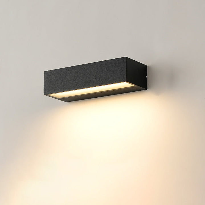 Modern Minimalist Rectangular Bar Waterproof Aluminum LED Wall Sconce Lamp For Garden | Kalsten