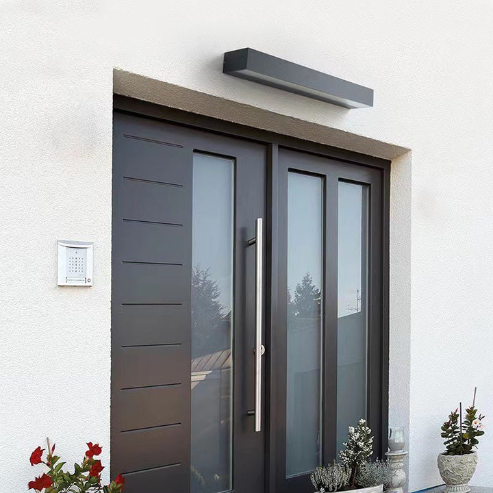 Modern Minimalist Rectangular Bar Waterproof Aluminum LED Wall Sconce Lamp For Garden | Kalsten