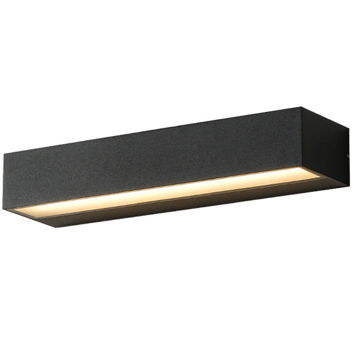 Modern Minimalist Rectangular Bar Waterproof Aluminum LED Wall Sconce Lamp For Garden | Kalsten