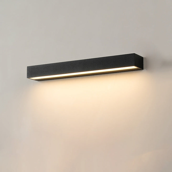 Modern Minimalist Rectangular Bar Waterproof Aluminum LED Wall Sconce Lamp For Garden | Kalsten