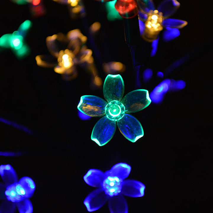 Modern Art Deco Cherry Blossom Lotus Plastic LED Outdoor Ground Plug Light For Garden | Kalsten