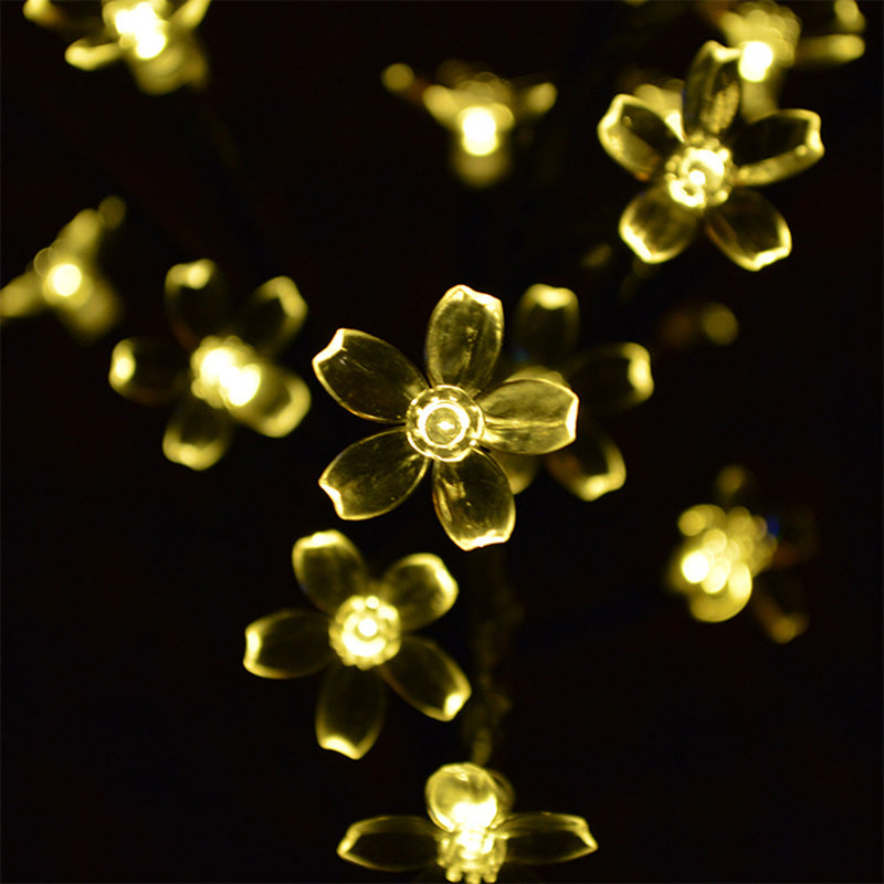 Modern Art Deco Cherry Blossom Lotus Plastic LED Outdoor Ground Plug Light For Garden | Kalsten