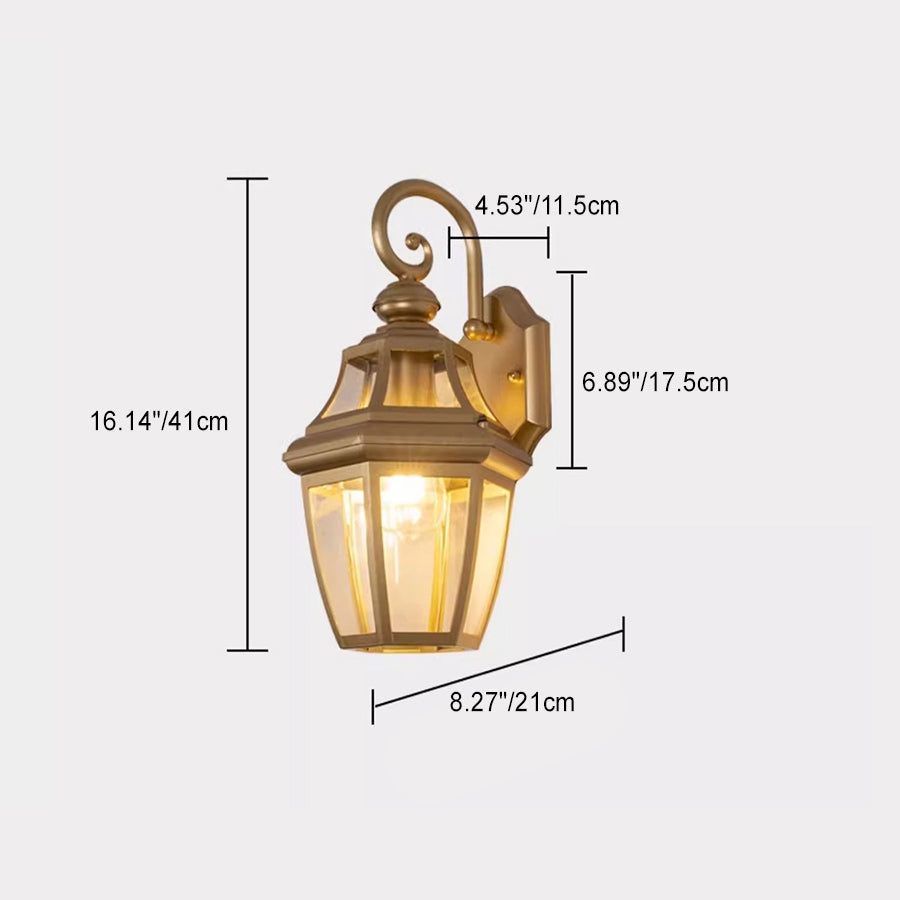 Contemporary Nordic Round Court Waterproof Glass Hardware 1-Light Wall Sconce Lamp For Outdoor Patio | Kalsten