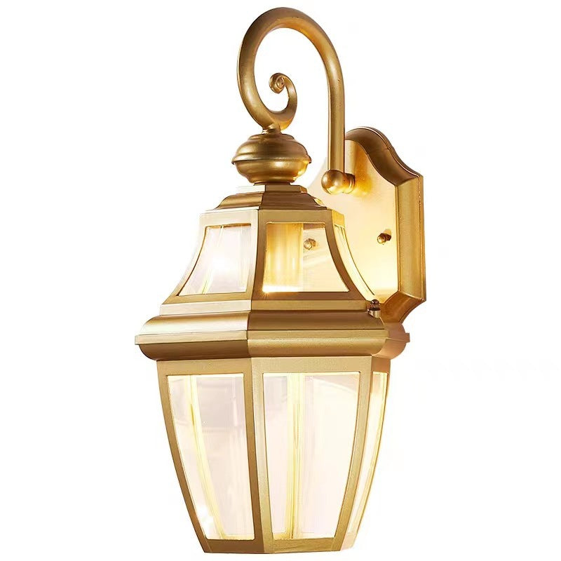 Contemporary Nordic Round Court Waterproof Glass Hardware 1-Light Wall Sconce Lamp For Outdoor Patio | Kalsten