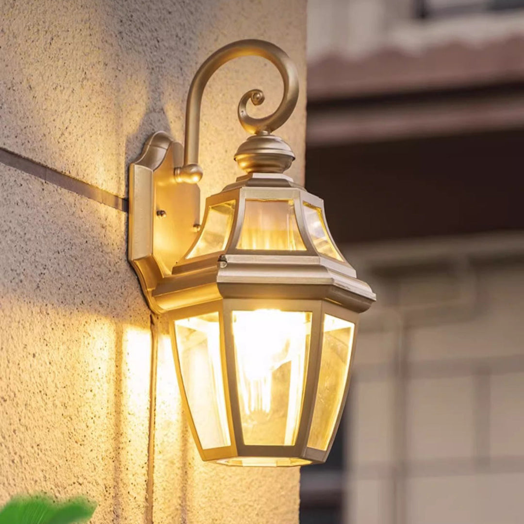 Contemporary Nordic Round Court Waterproof Glass Hardware 1-Light Wall Sconce Lamp For Outdoor Patio | Kalsten