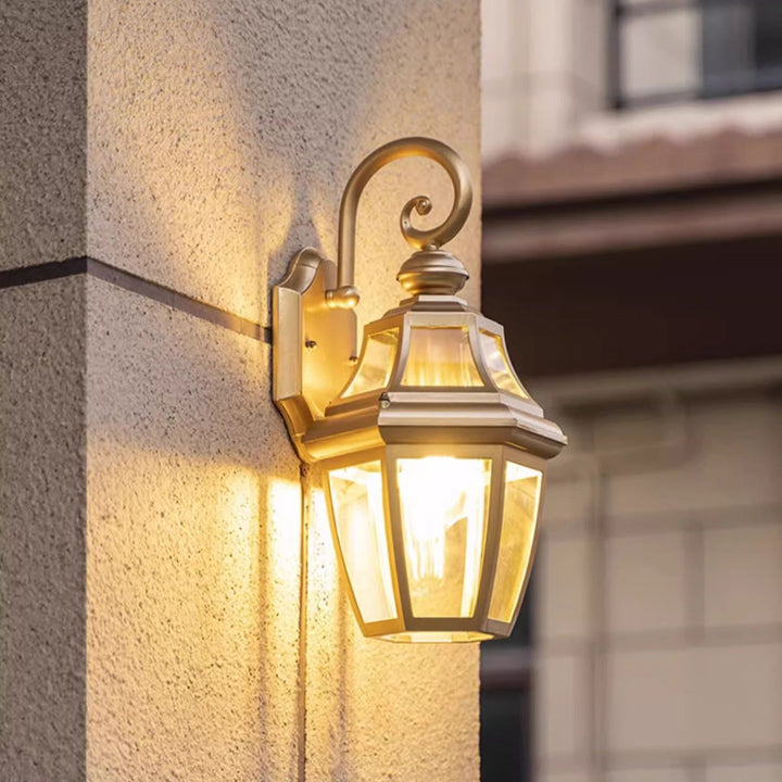 Contemporary Nordic Round Court Waterproof Glass Hardware 1-Light Wall Sconce Lamp For Outdoor Patio | Kalsten