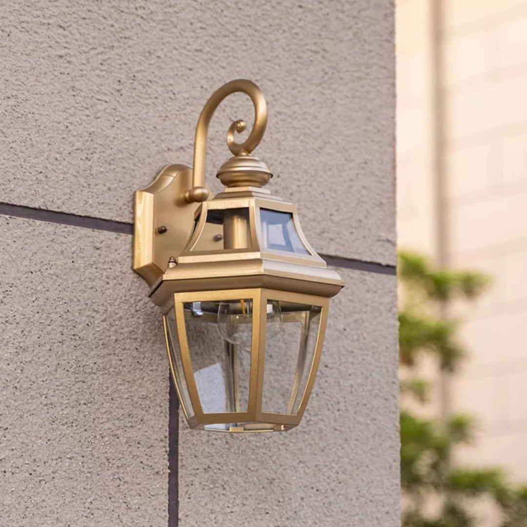 Contemporary Nordic Round Court Waterproof Glass Hardware 1-Light Wall Sconce Lamp For Outdoor Patio | Kalsten