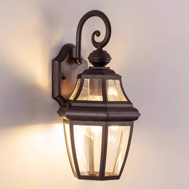 Contemporary Nordic Round Court Waterproof Glass Hardware 1-Light Wall Sconce Lamp For Outdoor Patio | Kalsten
