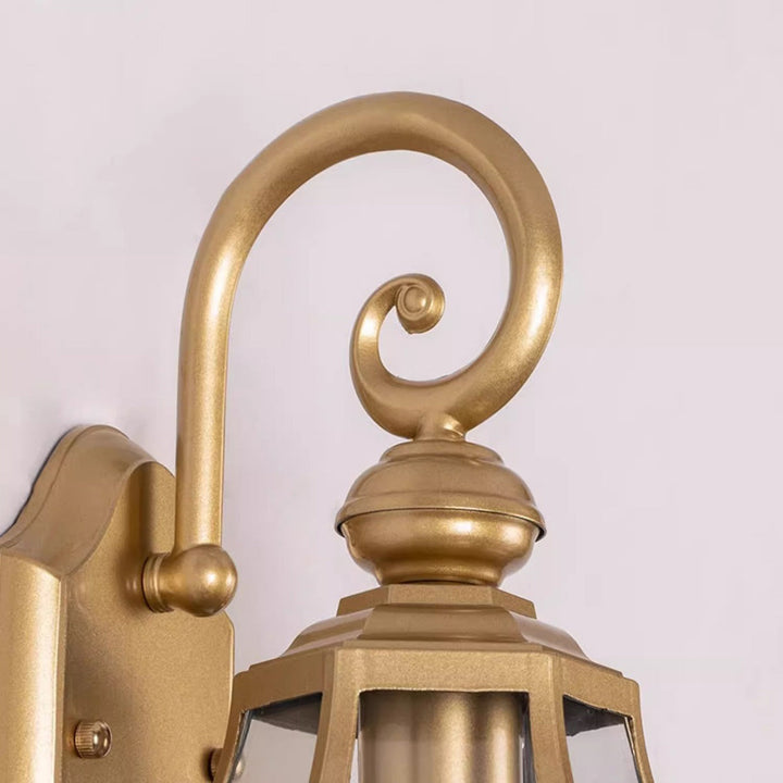 Contemporary Nordic Round Court Waterproof Glass Hardware 1-Light Wall Sconce Lamp For Outdoor Patio | Kalsten