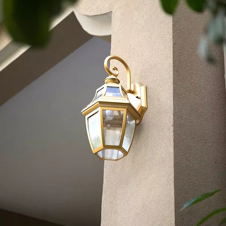 Contemporary Nordic Round Court Waterproof Glass Hardware 1-Light Wall Sconce Lamp For Outdoor Patio | Kalsten