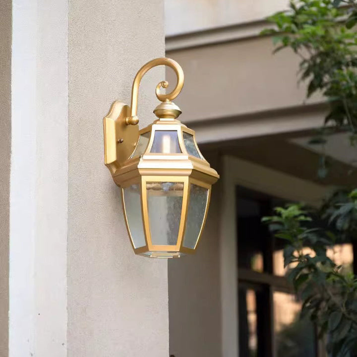 Contemporary Nordic Round Court Waterproof Glass Hardware 1-Light Wall Sconce Lamp For Outdoor Patio | Kalsten