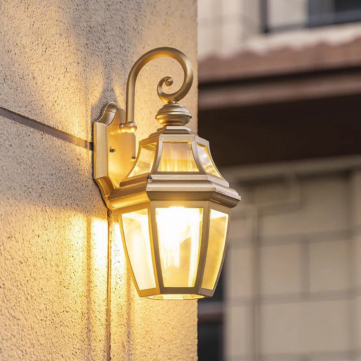 Contemporary Nordic Round Court Waterproof Glass Hardware 1-Light Wall Sconce Lamp For Outdoor Patio | Kalsten