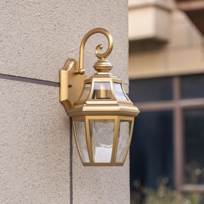 Contemporary Nordic Round Court Waterproof Glass Hardware 1-Light Wall Sconce Lamp For Outdoor Patio | Kalsten
