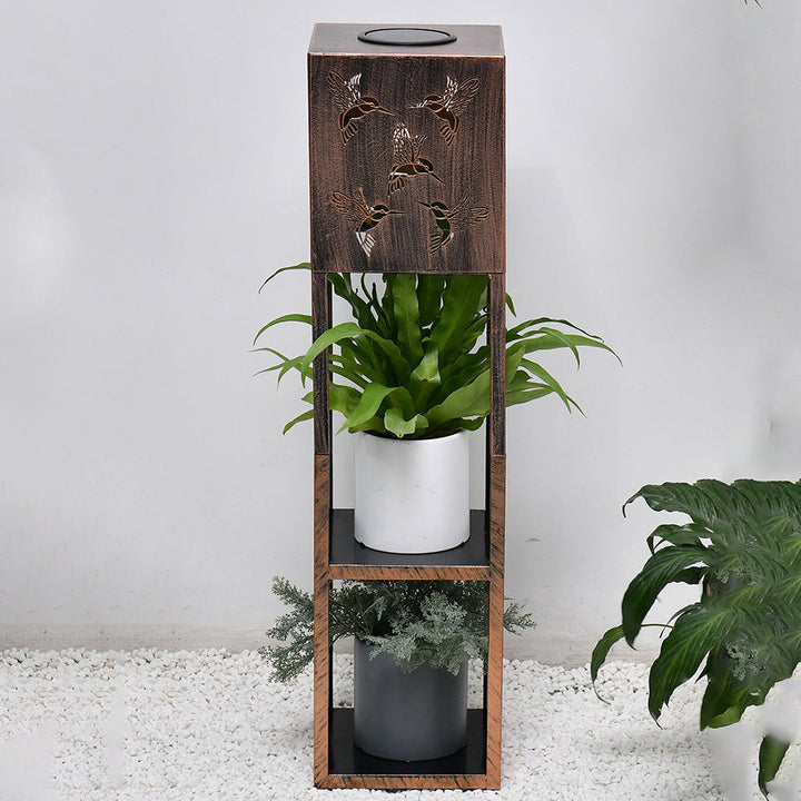Modern Minimalist Rectangle Butterfly Hummingbird Dragonfly Iron LED Outdoor Light For Garden | Kalsten