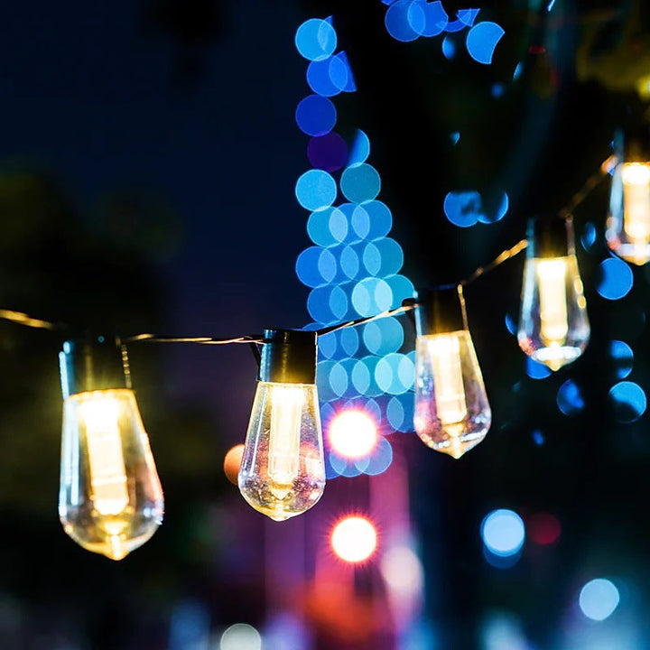 Modern Minimalist Round Long Line Glass Iron LED String Light For Garden | Kalsten