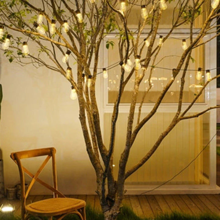 Modern Minimalist Round Long Line Glass Iron LED String Light For Garden | Kalsten