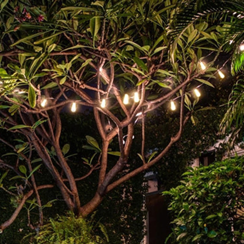 Modern Minimalist Round Long Line Glass Iron LED String Light For Garden | Kalsten