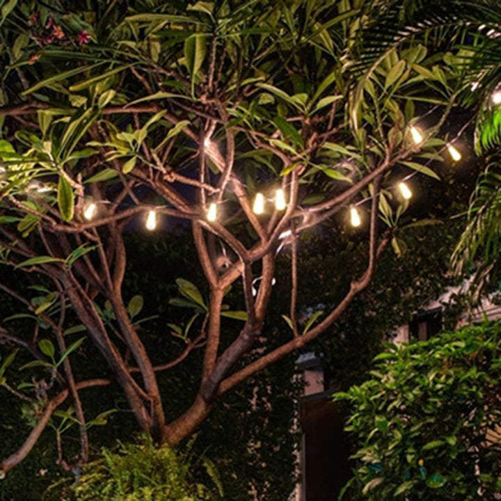 Modern Minimalist Round Long Line Glass Iron LED String Light For Garden | Kalsten