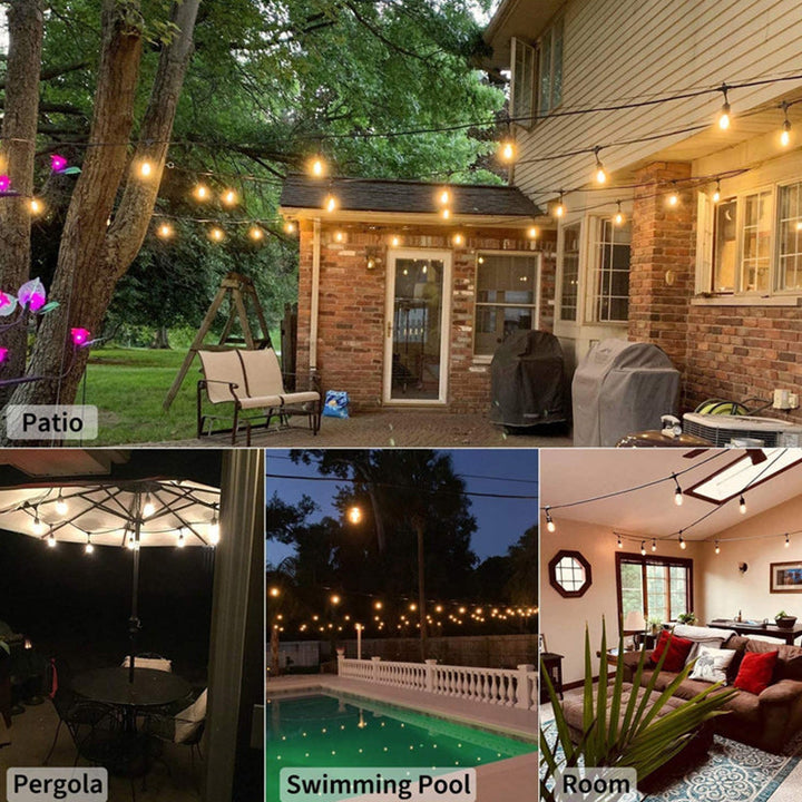 Modern Minimalist Round Long Line Glass Iron LED String Light For Garden | Kalsten