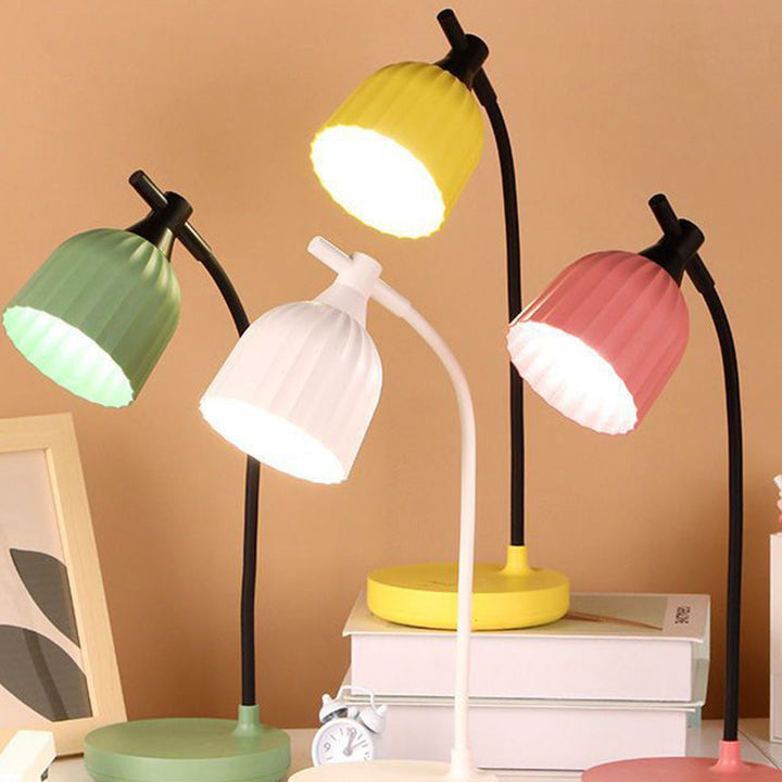 Modern Minimalistic Round Folded ABS LED Table Lamp For Living Room | Kalsten