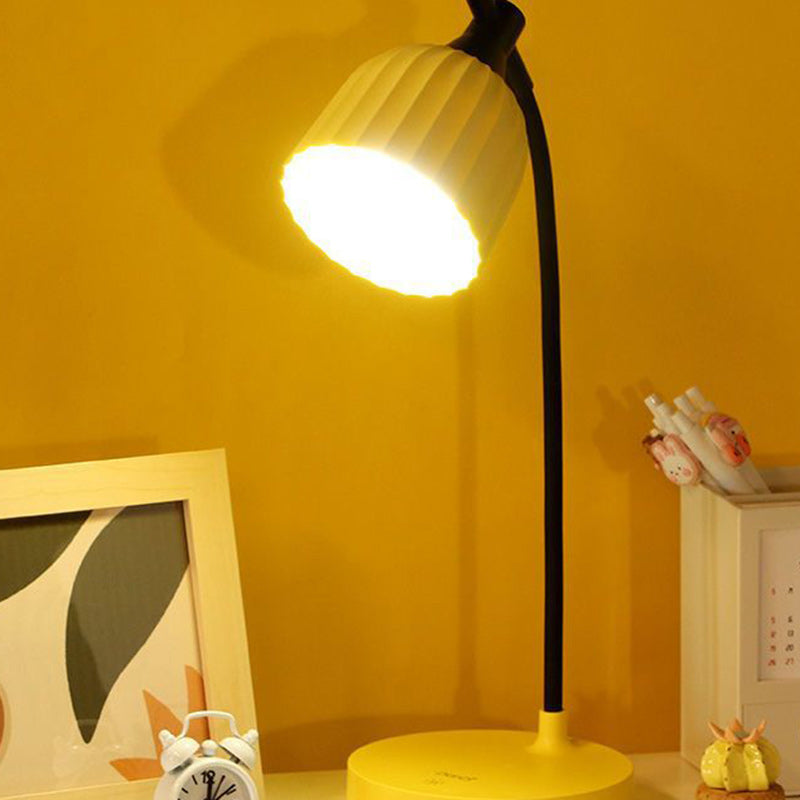Modern Minimalistic Round Folded ABS LED Table Lamp For Living Room | Kalsten