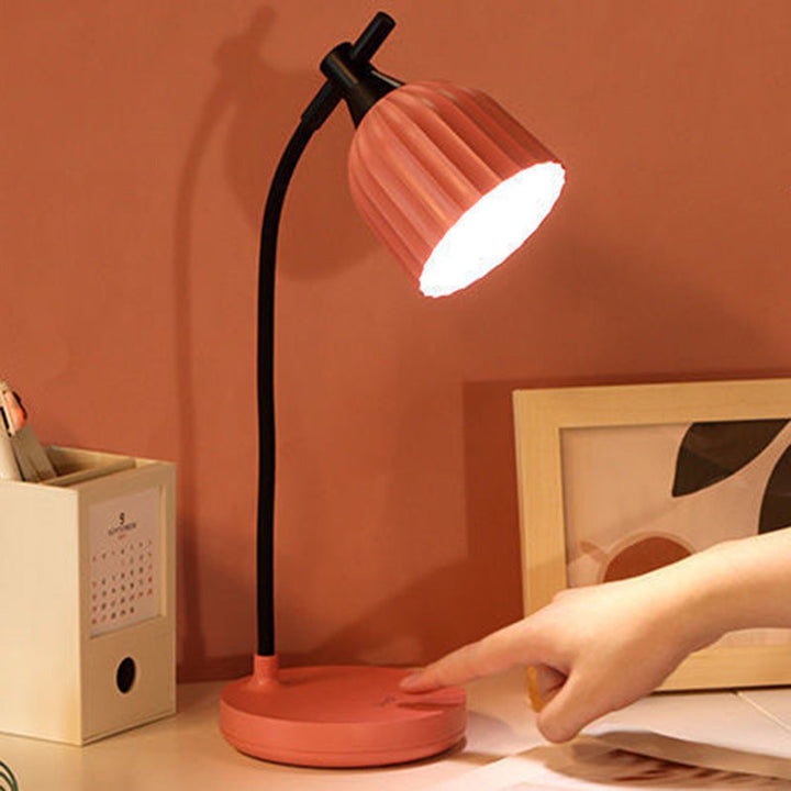 Modern Minimalistic Round Folded ABS LED Table Lamp For Living Room | Kalsten