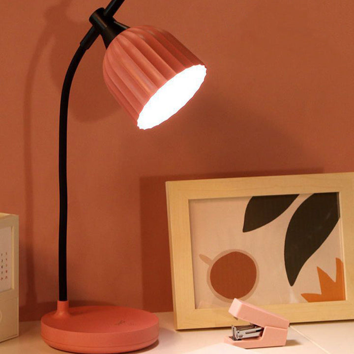 Modern Minimalistic Round Folded ABS LED Table Lamp For Living Room | Kalsten