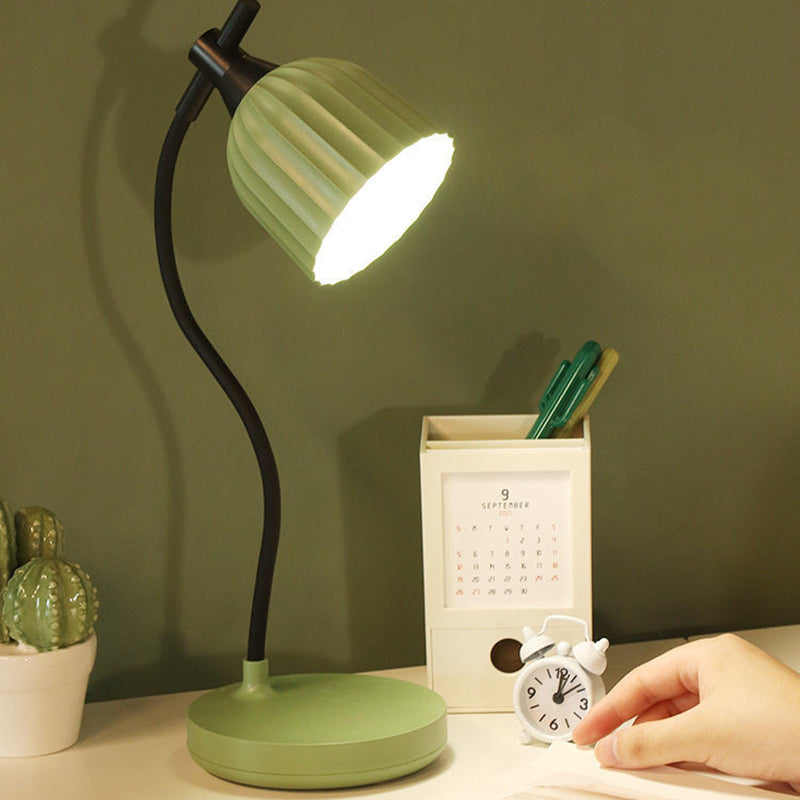 Modern Minimalistic Round Folded ABS LED Table Lamp For Living Room | Kalsten