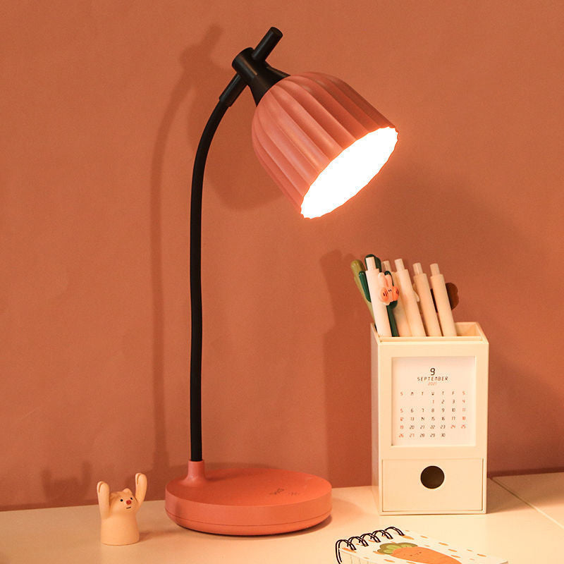 Modern Minimalistic Round Folded ABS LED Table Lamp For Living Room | Kalsten