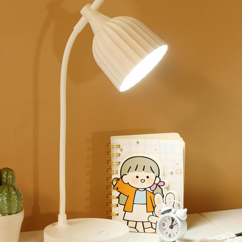 Modern Minimalistic Round Folded ABS LED Table Lamp For Living Room | Kalsten