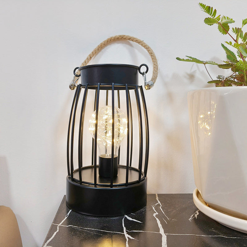 Modern Minimalist Vertical Striped Square Round Iron LED Table Lamp For Living Room | Kalsten
