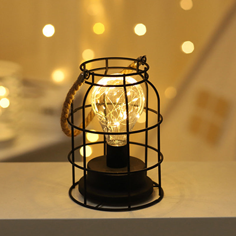 Modern Minimalist Vertical Striped Square Round Iron LED Table Lamp For Living Room | Kalsten