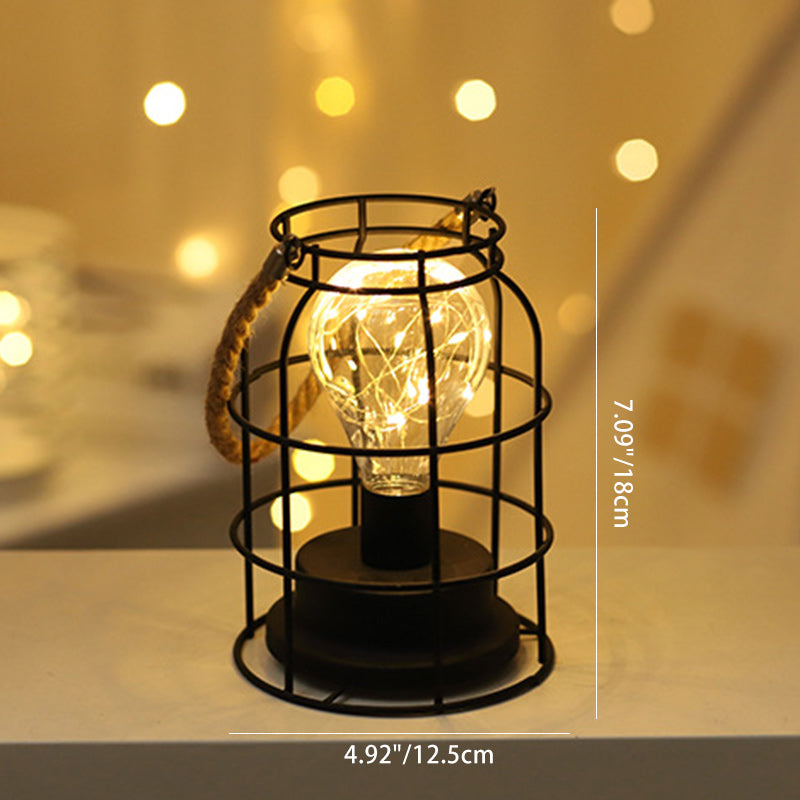 Modern Minimalist Vertical Striped Square Round Iron LED Table Lamp For Living Room | Kalsten