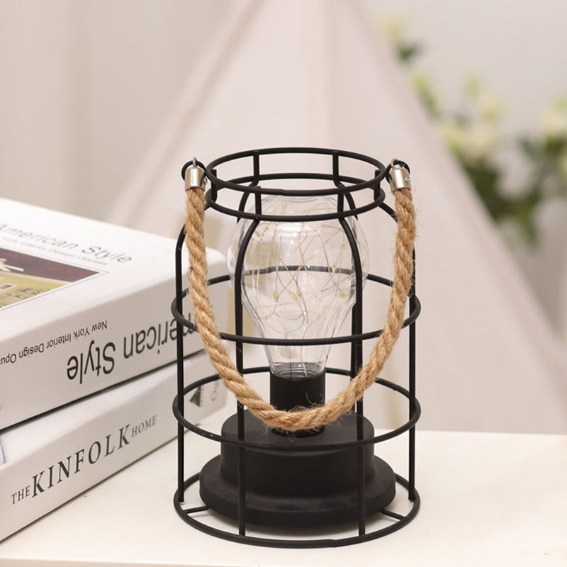 Modern Minimalist Vertical Striped Square Round Iron LED Table Lamp For Living Room | Kalsten