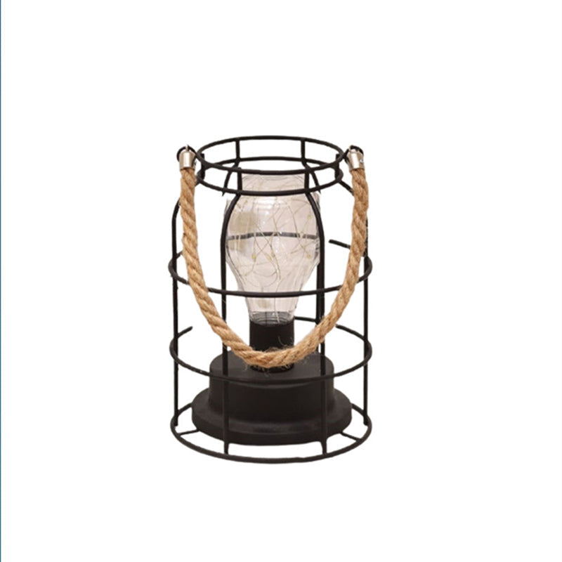 Modern Minimalist Vertical Striped Square Round Iron LED Table Lamp For Living Room | Kalsten