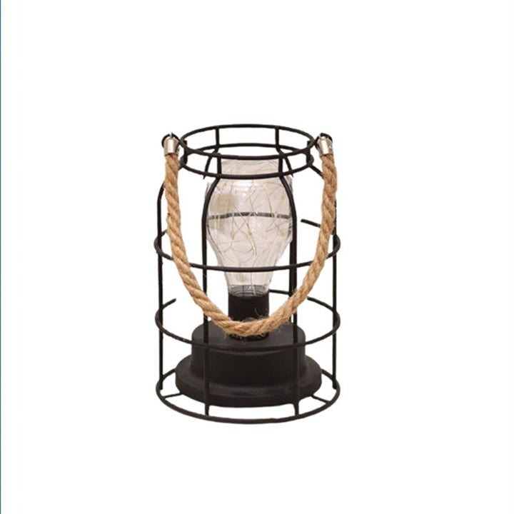 Modern Minimalist Vertical Striped Square Round Iron LED Table Lamp For Living Room | Kalsten