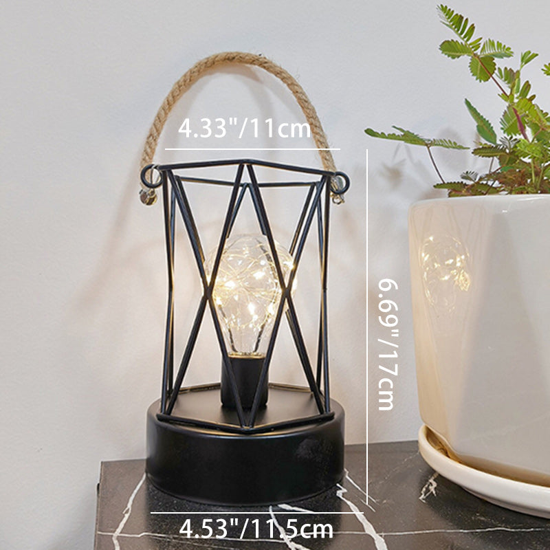 Modern Minimalist Vertical Striped Square Round Iron LED Table Lamp For Living Room | Kalsten