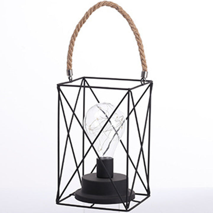 Modern Minimalist Vertical Striped Square Round Iron LED Table Lamp For Living Room | Kalsten