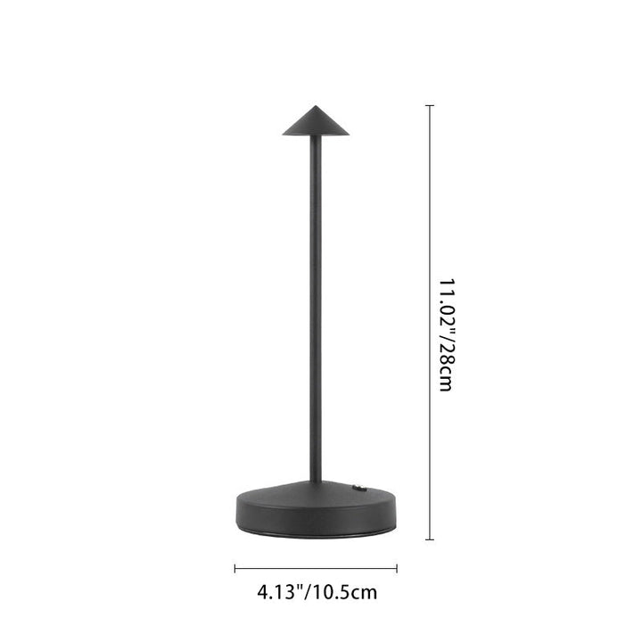 Modern Simplicity Triangle Cone Round Acrylic Cylinder Iron LED Table Lamp for the Living Room | Kalsten