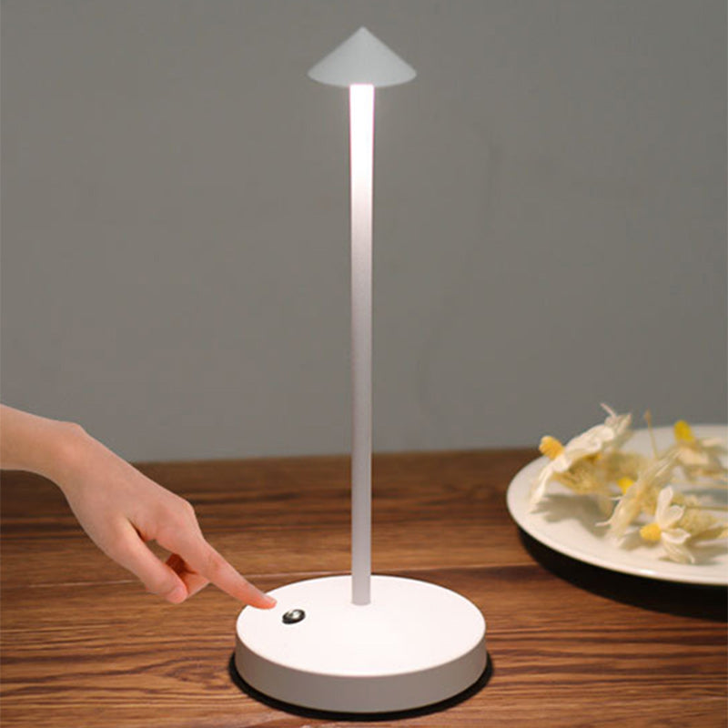 Modern Simplicity Triangle Cone Round Acrylic Cylinder Iron LED Table Lamp for the Living Room | Kalsten