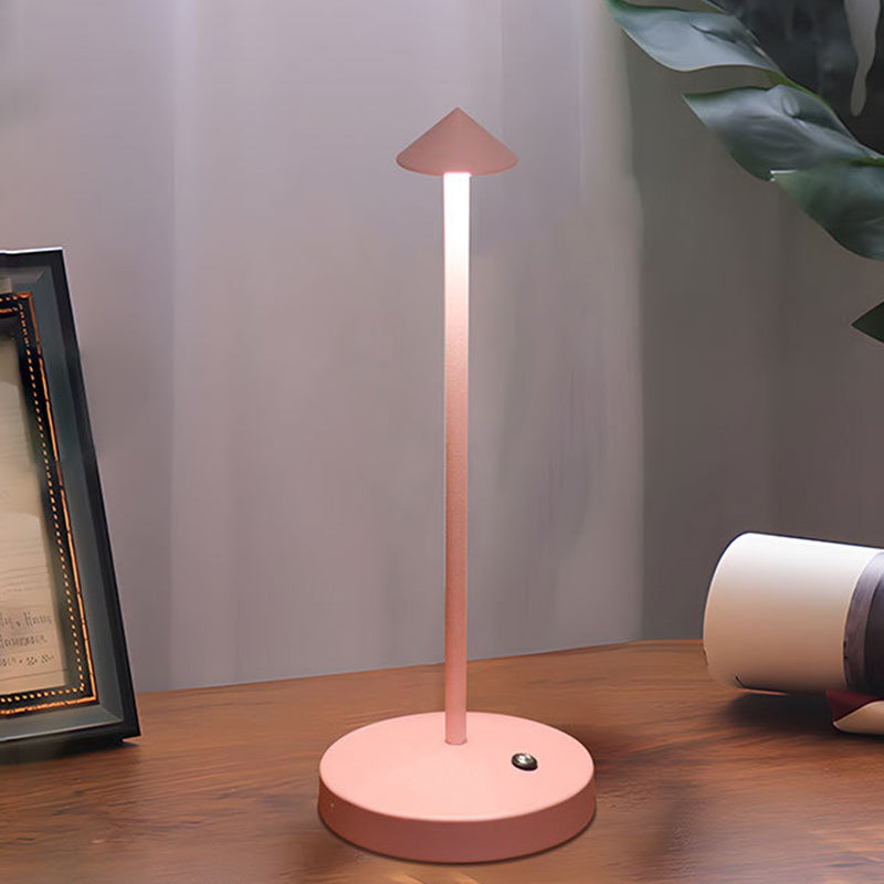 Modern Simplicity Triangle Cone Round Acrylic Cylinder Iron LED Table Lamp for the Living Room | Kalsten