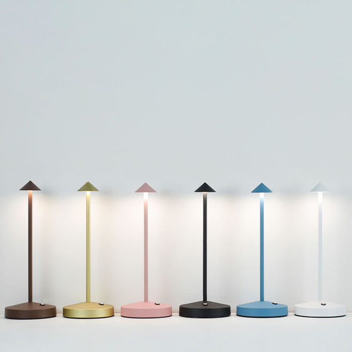 Modern Simplicity Triangle Cone Round Acrylic Cylinder Iron LED Table Lamp for the Living Room | Kalsten