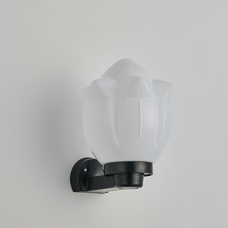 Modern Simplicity Flower Cone Square Cylinder Ball Acrylic ABS Iron 1-Light Wall Sconce Lamp For Outdoor Patio | Kalsten