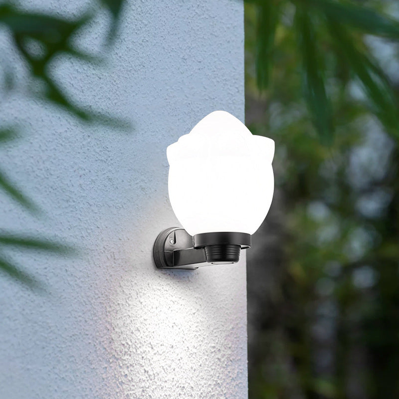 Modern Simplicity Flower Cone Square Cylinder Ball Acrylic ABS Iron 1-Light Wall Sconce Lamp For Outdoor Patio | Kalsten