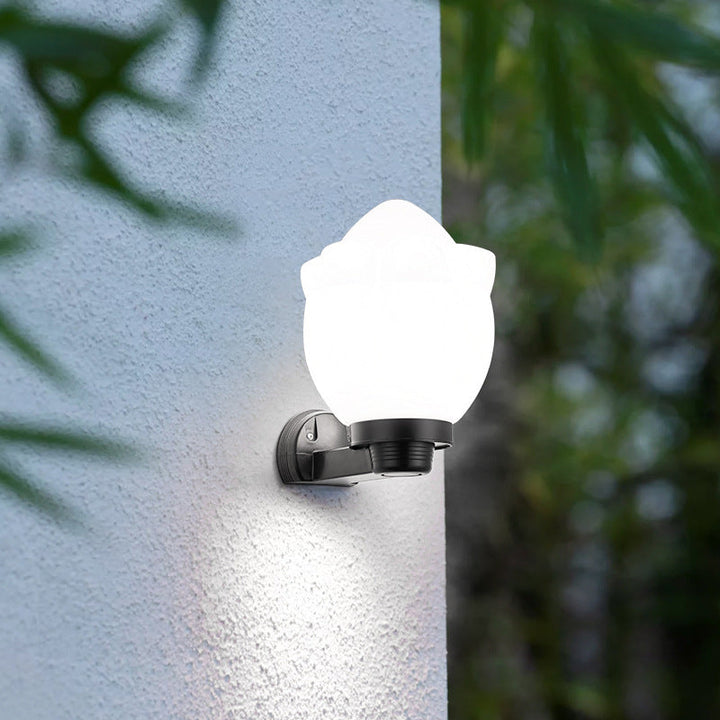 Modern Simplicity Flower Cone Square Cylinder Ball Acrylic ABS Iron 1-Light Wall Sconce Lamp For Outdoor Patio | Kalsten