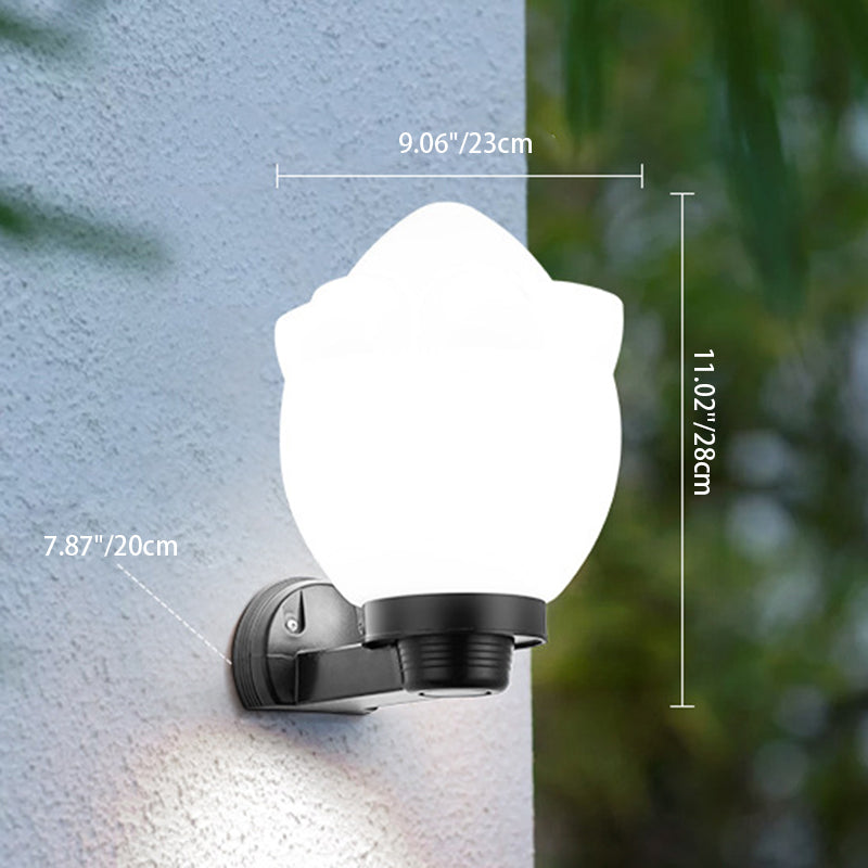 Modern Simplicity Flower Cone Square Cylinder Ball Acrylic ABS Iron 1-Light Wall Sconce Lamp For Outdoor Patio | Kalsten