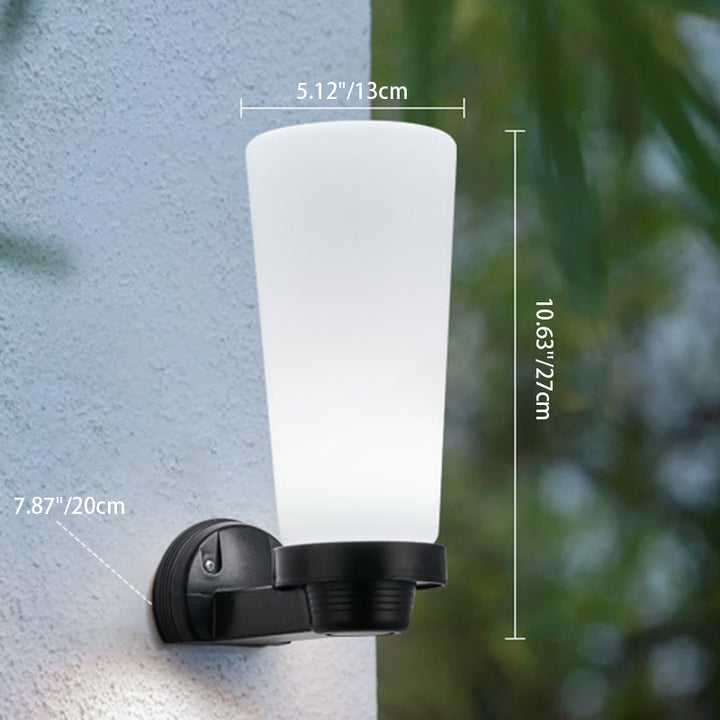 Modern Simplicity Flower Cone Square Cylinder Ball Acrylic ABS Iron 1-Light Wall Sconce Lamp For Outdoor Patio | Kalsten
